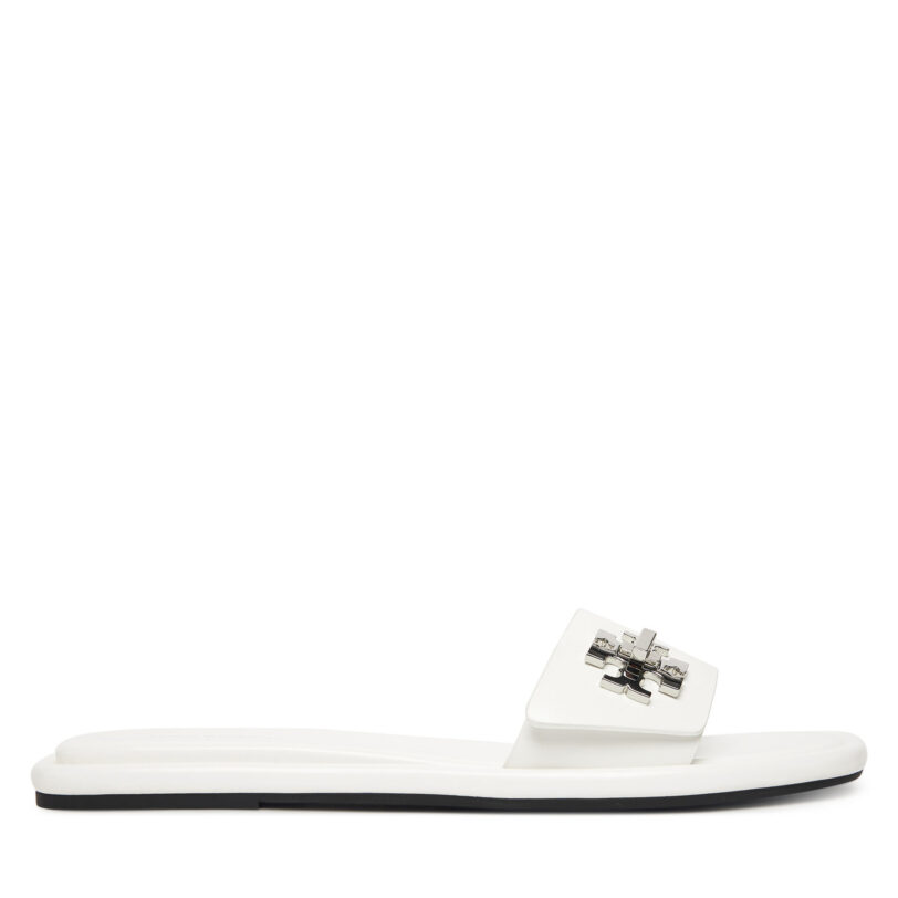 Чехли Tory Burch T Lock Slide 164676 Бял цвят на ниска цена