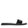 Чехли Tory Burch T Lock Slide 164676 Черен цвят на ниска цена