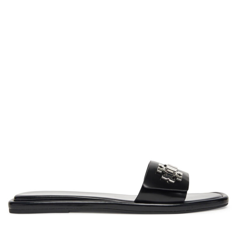 Чехли Tory Burch T Lock Slide 164676 Черен цвят на ниска цена