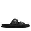 Чехли Tory Burch T Lock Sport Slide 175640 Черен цвят на ниска цена