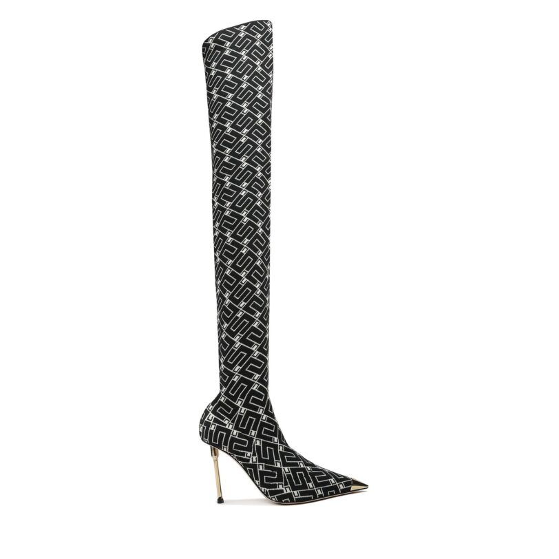 Чизми Elisabetta Franchi SA-33L-36E2 Черен цвят на ниска цена