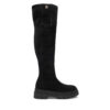 Чизми Tommy Hilfiger Suede Over-The-Knee Boot FW0FW08159 Черен цвят на ниска цена