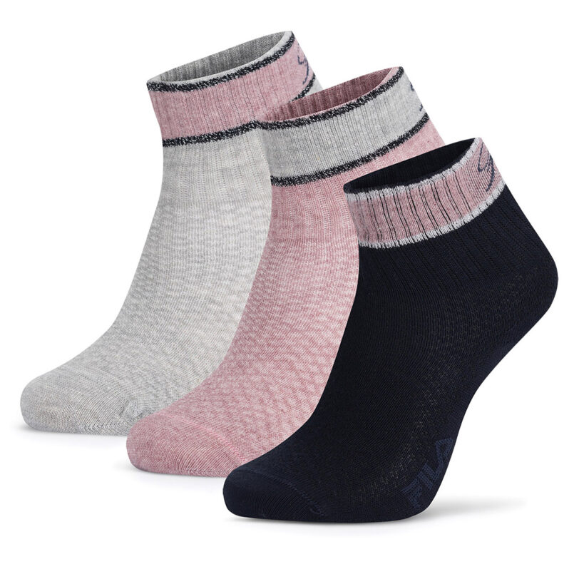 Чорапи Fila F8206-AW24 (3-pack) Розов цвят на ниска цена