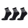 Чорапи къси унисекс adidas 3-Stripes Cushioned Sportswear Mid-Cut Socks 3 Pairs IC1317 Черен цвят на ниска цена