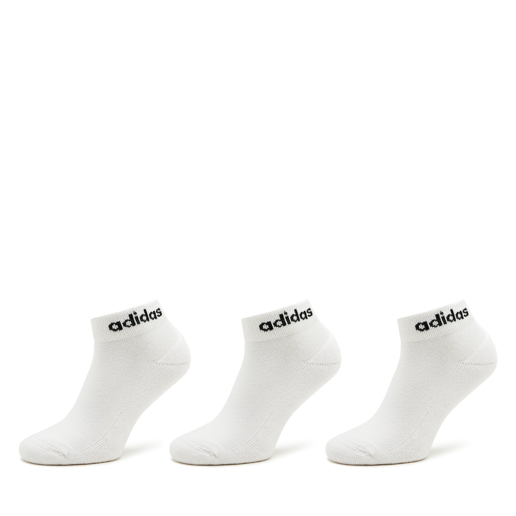 Чорапи къси унисекс adidas Linear Ankle Socks Cushioned Socks 3 Pairs HT3457 Бял цвят на ниска цена