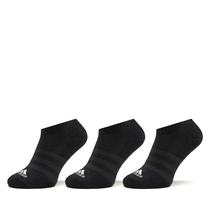 Чорапи терлик унисекс adidas Cushioned Low-Cut Socks 3 Pairs IC1332 Черен цвят на ниска цена