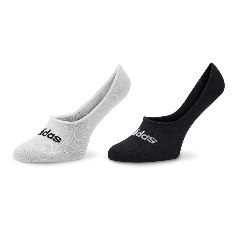 Чорапи терлик унисекс adidas Thin Linear Ballerina Socks 2 Pairs HT3448 Бял цвят на ниска цена