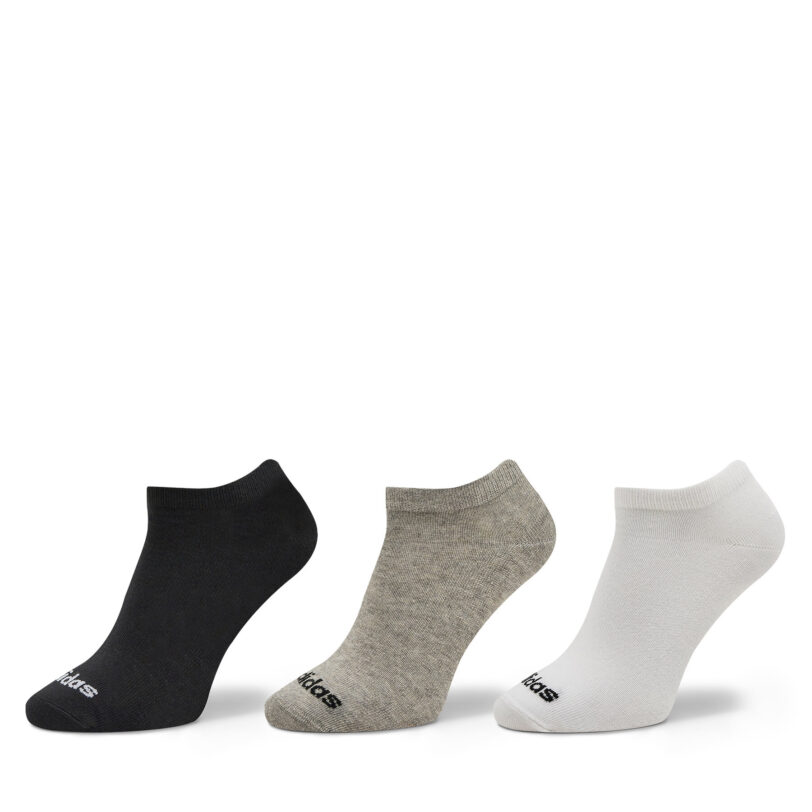 Чорапи терлик унисекс adidas Thin Linear Low-Cut Socks 3 Pairs IC1300 Сив цвят на ниска цена