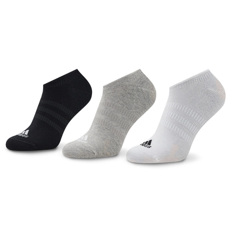 Чорапи терлик унисекс adidas Thin and Light No-Show Socks 3 Pairs IC1328 Сив цвят на ниска цена