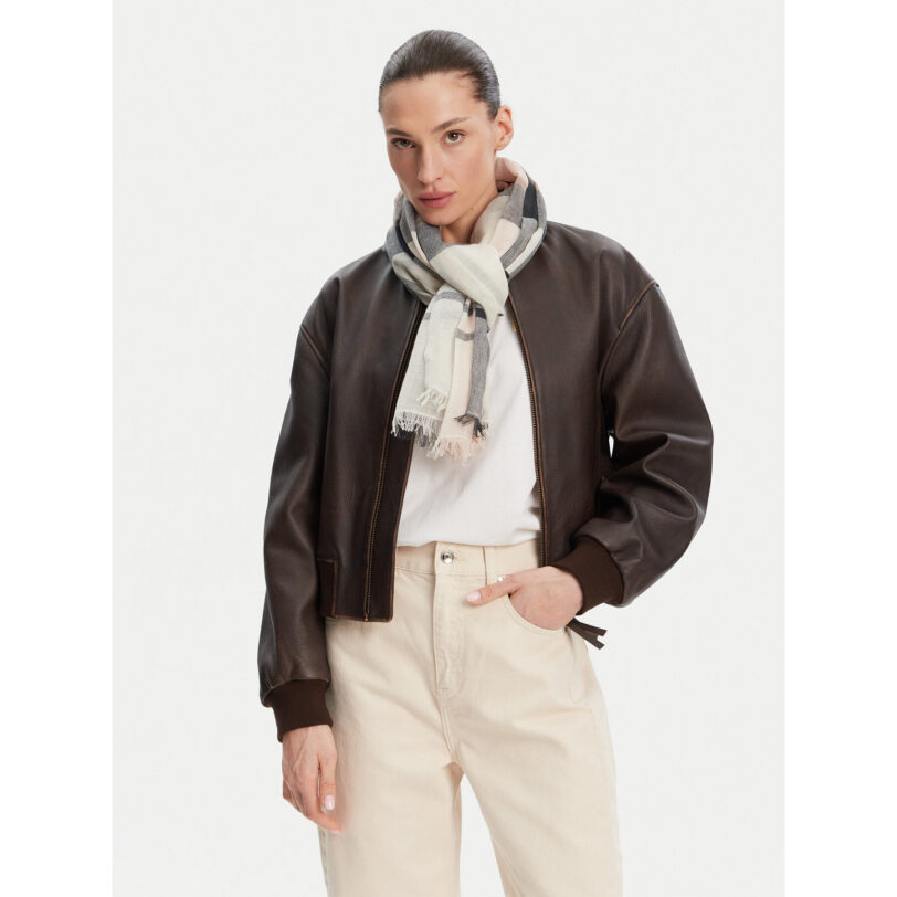 Шал Barbour Abigail LSC0442PI75 Екрю цвят на ниска цена