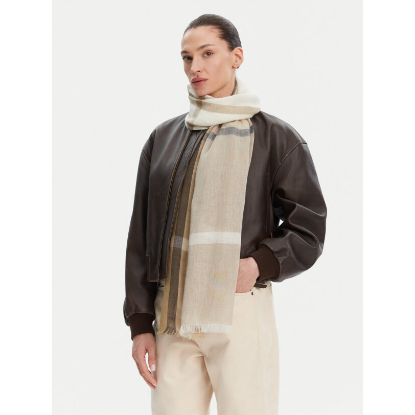 Шал Barbour Maisy LSC0469BE32 Бежов цвят на ниска цена