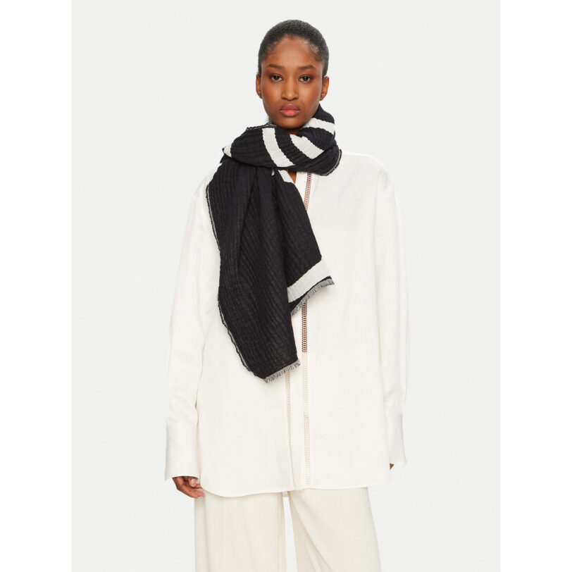 Шал Calvin Klein K60K612879 Черен цвят на ниска цена