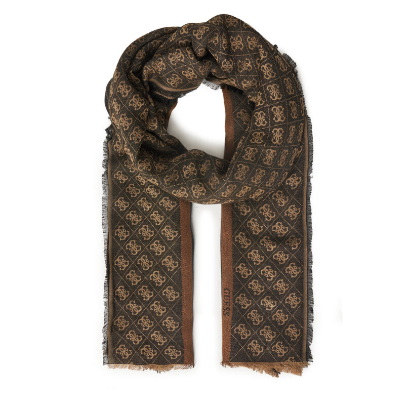Шал Guess AM9492 POL03 Кафяв цвят на ниска цена