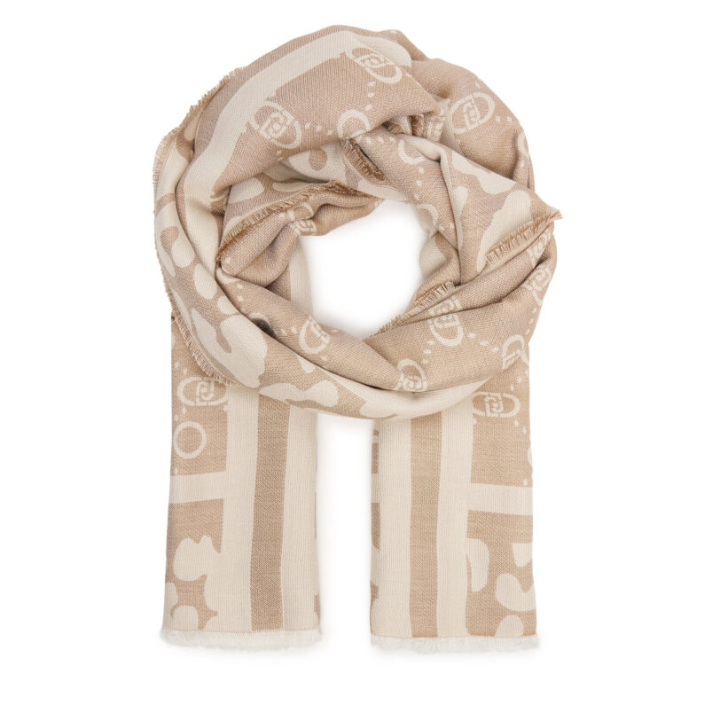 Шал Liu Jo Stola Jacquard Mon 2F5040 T0300 Бежов цвят на ниска цена