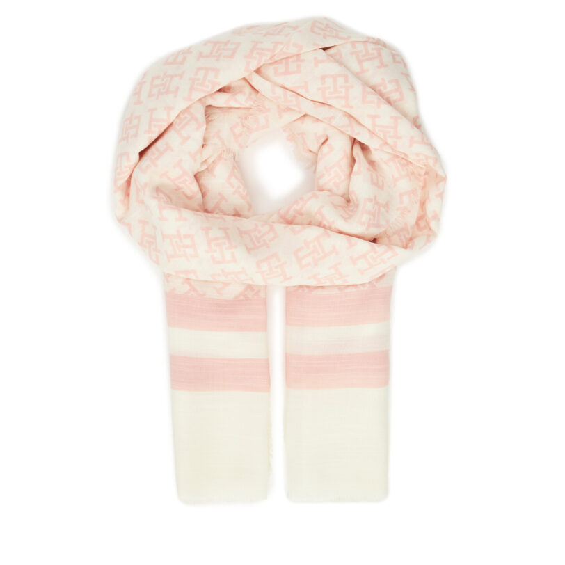 Шал Tommy Hilfiger Beach Summer Mono Scarf AW0AW16030 Екрю цвят на ниска цена