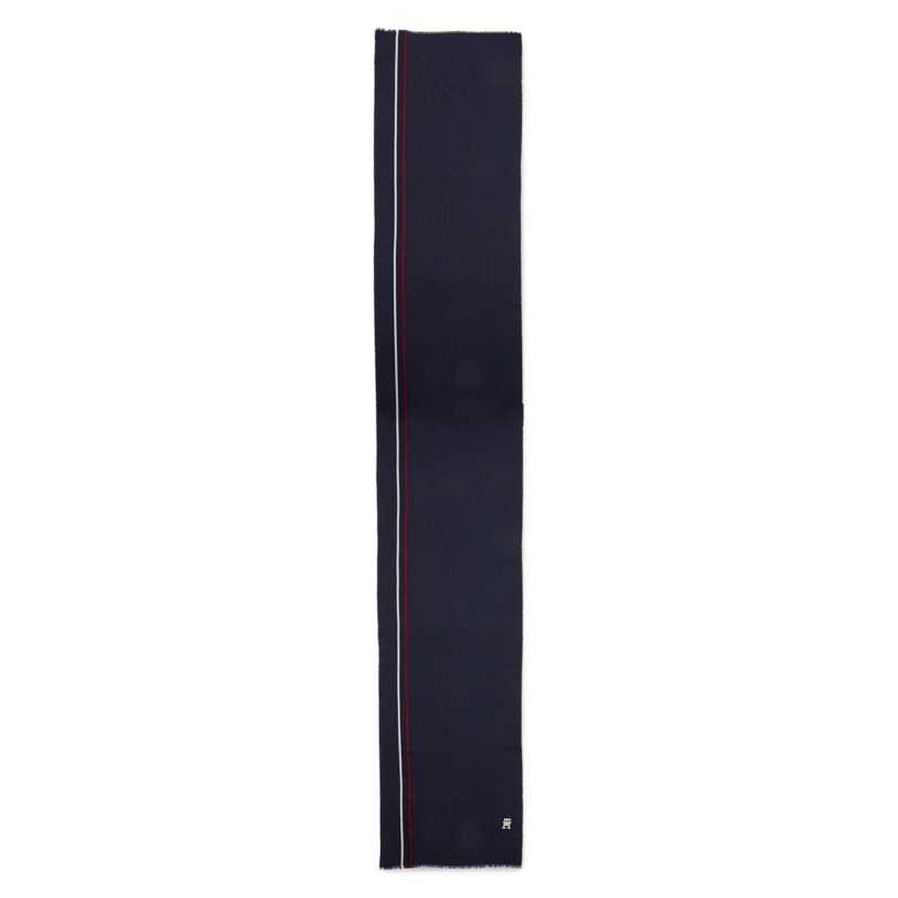 Шал Tommy Hilfiger Th Femmine Scarf AW0AW14927 Тъмносин цвят на ниска цена