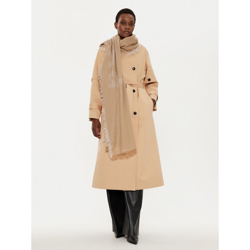 Шал Weekend Max Mara Flores 2515541064600 Кафяв цвят на ниска цена