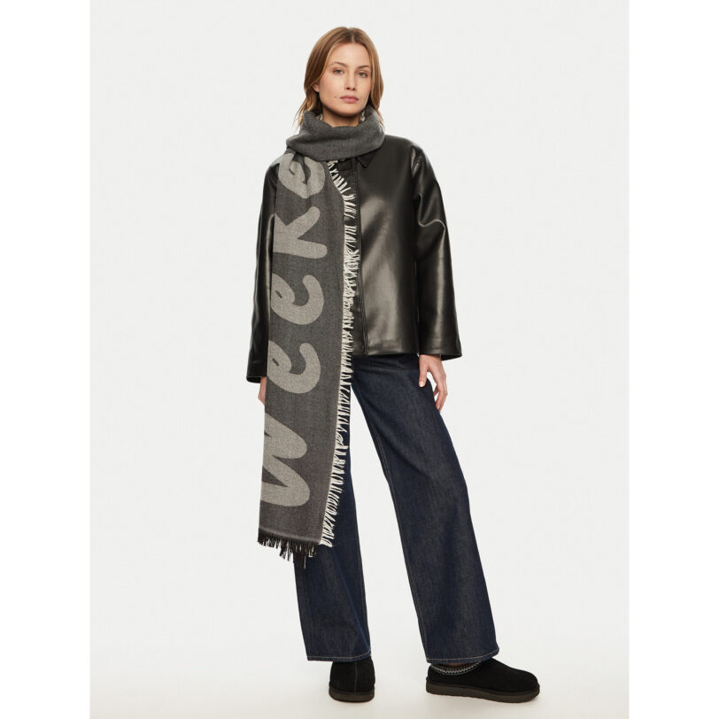 Шал Weekend Max Mara Flores 2515541064600 Черен цвят на ниска цена