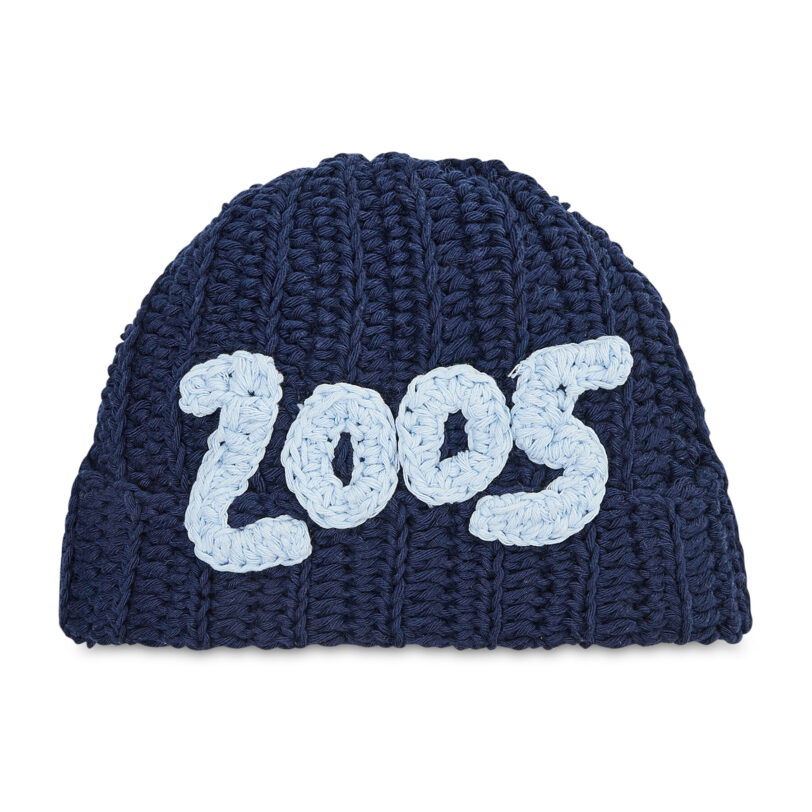 Шапка 2005 Crocheted Beanie Тъмносин цвят на ниска цена