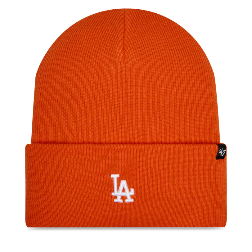 Шапка 47 Brand MLB Los Angeles Dodgers Base Runner 47 B-BRNCK12ACE-OR Оранжев цвят на ниска цена