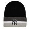 Шапка 47 Brand MLB New York Yankees Split Cuff 47 B-SPLCC17ACE-BK Черен цвят на ниска цена