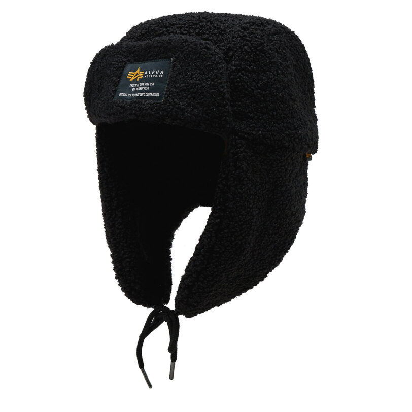 Шапка Alpha Industries Alpha Teddy Hat 108903 Черен цвят на ниска цена
