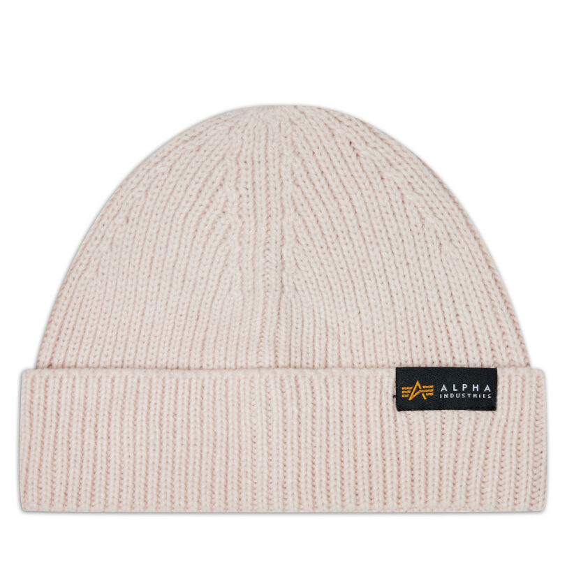 Шапка Alpha Industries Dockers Beanie 138905 Бял цвят на ниска цена