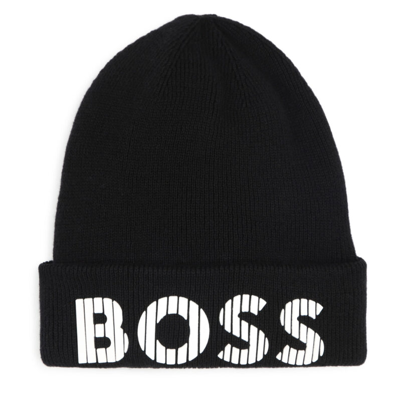 Шапка Boss J51564 Черен цвят на ниска цена