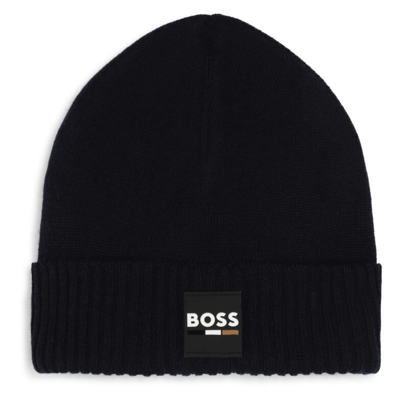 Шапка Boss J51566 S Тъмносин цвят на ниска цена