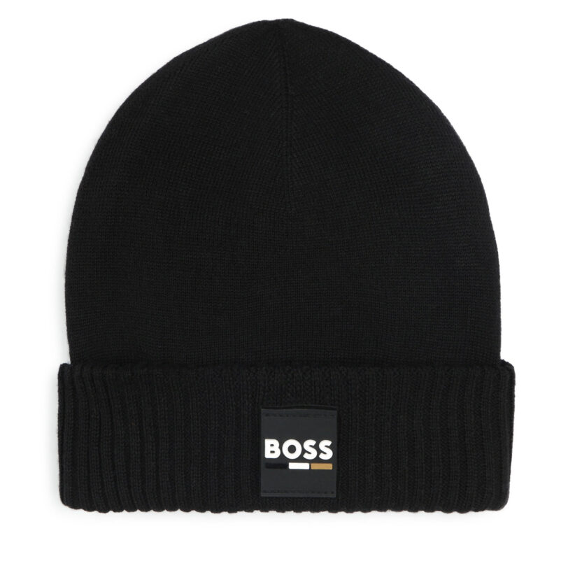 Шапка Boss J51566 S Черен цвят на ниска цена