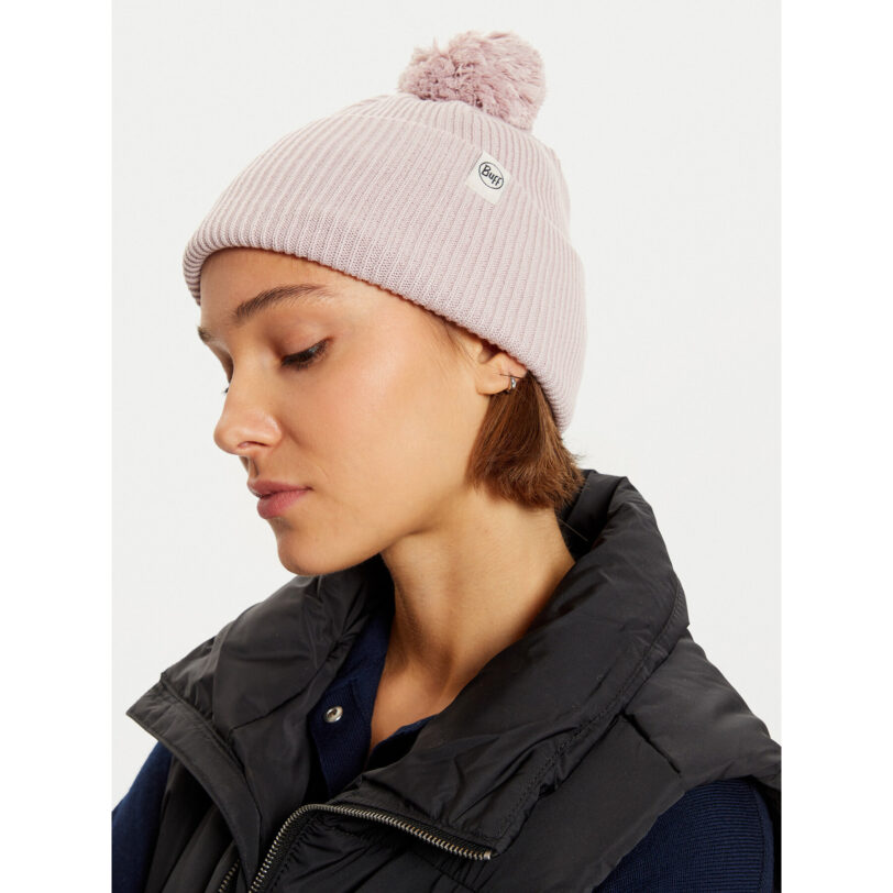 Шапка Buff Knitted Beanie Renvi 134479.341.10 Розов цвят на ниска цена