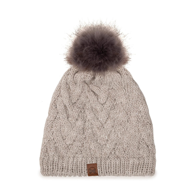 Шапка Buff Knitted & Fleece Hat 123515.014.10.00 Бежов цвят на ниска цена