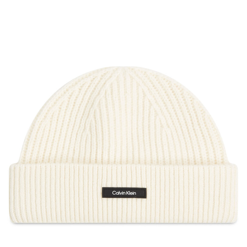 Шапка Calvin Klein Docker K50K512360 Екрю цвят на ниска цена
