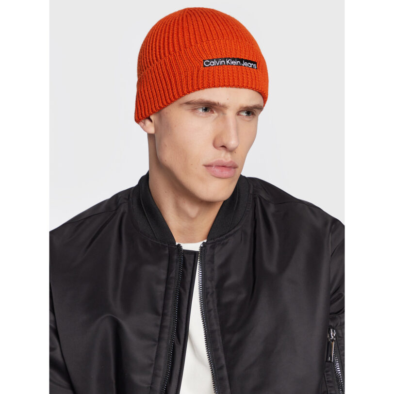Шапка Calvin Klein Jeans Institutional K50K509895 Оранжев цвят на ниска цена