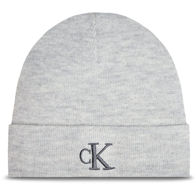 Шапка Calvin Klein Jeans Monogram Embro K60K612319 Сив цвят на ниска цена