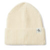 Шапка Calvin Klein Jeans Monogram Rib Beanie IU0IU00440 Екрю цвят на ниска цена