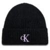 Шапка Calvin Klein Jeans Thick Embroidery Beanie K60K612321 Черен цвят на ниска цена