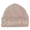 Шапка Calvin Klein Logo Reverso Tonal Beanie K60K611151 Бежов цвят на ниска цена