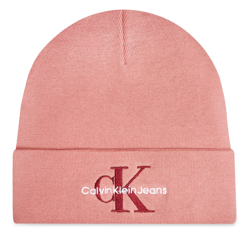 Шапка Calvin Klein Mono Logo Embro K60K612668 Розов цвят на ниска цена