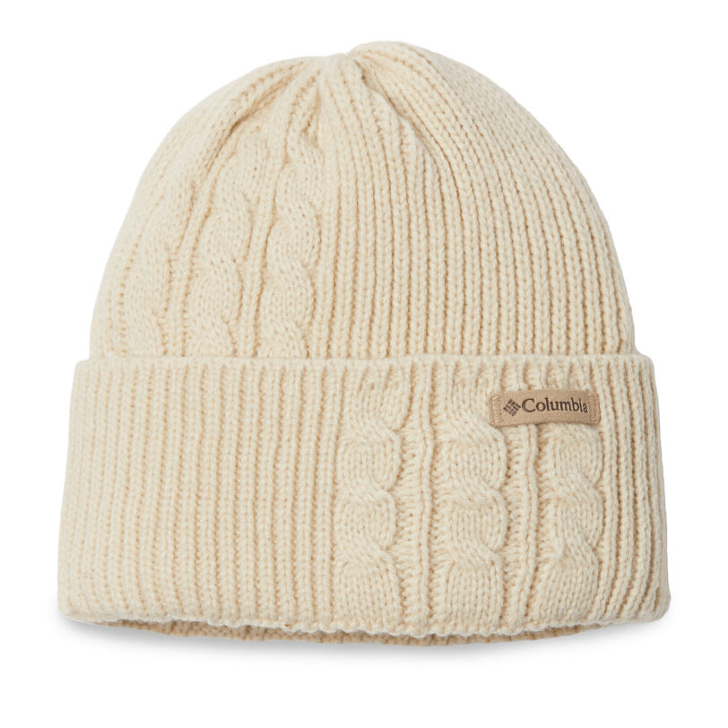 Шапка Columbia Agate Pass™ Cable Knit Beanie Бял цвят на ниска цена