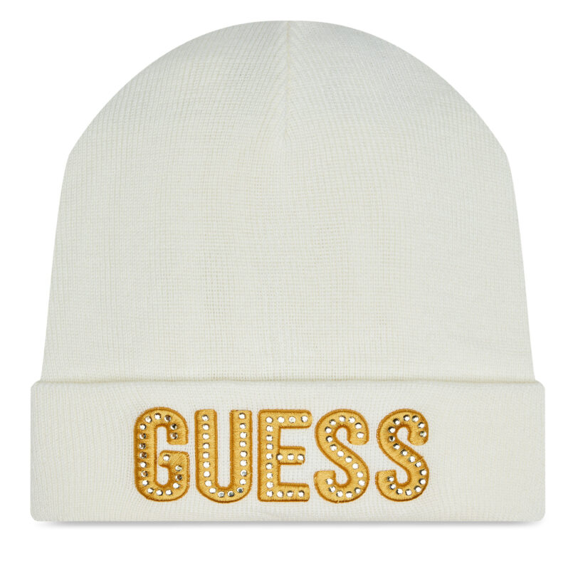 Шапка Guess A0BZ01 Z2QQ0 Екрю цвят на ниска цена