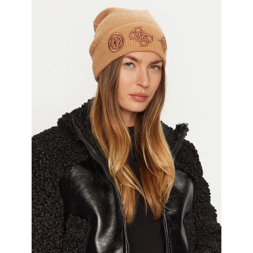 Шапка Guess AW5177 POL01 Кафяв цвят на ниска цена