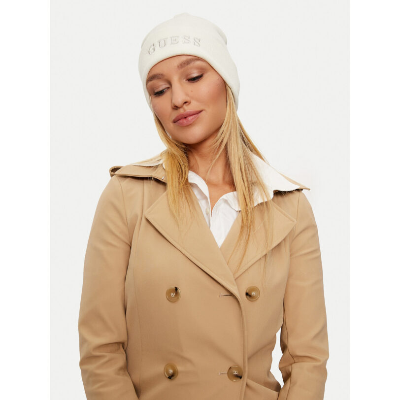 Шапка Guess AW5189 POL01 Бял цвят на ниска цена