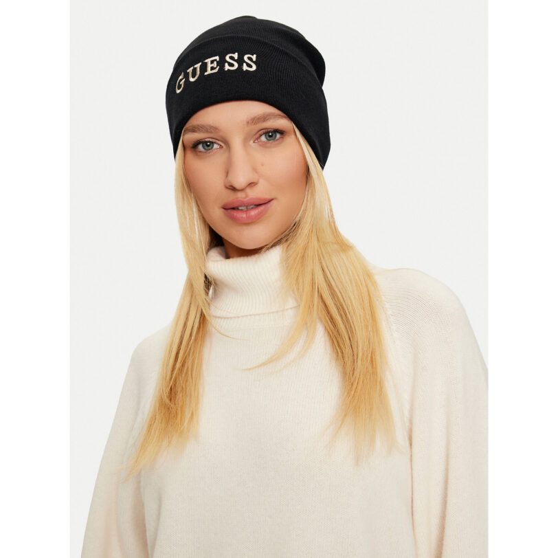 Шапка Guess AW5189 POL01 Черен цвят на ниска цена