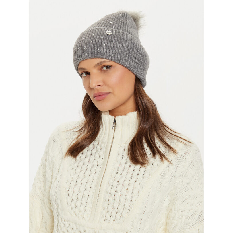 Шапка Guess AW5213 POL01 Сив цвят на ниска цена