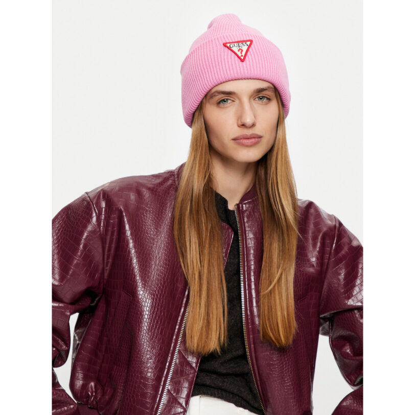 Шапка Guess AW5234 VIS01 Розов цвят на ниска цена