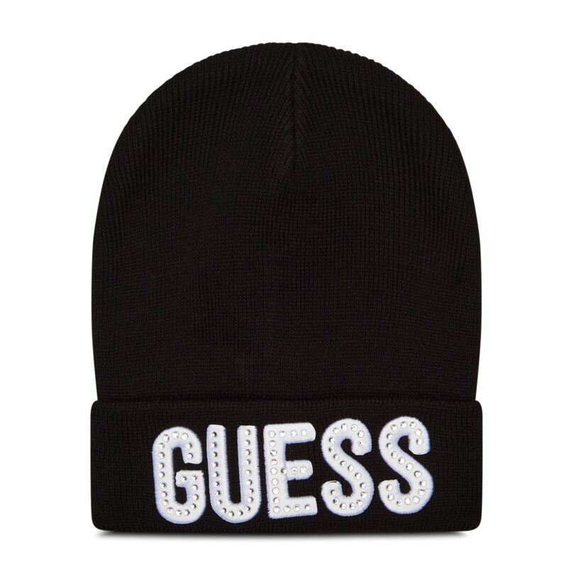 Шапка Guess KIDS J0BZ12 Z2Q00 Черен цвят на ниска цена