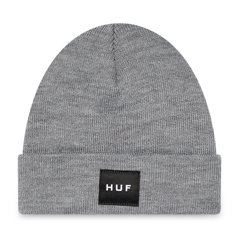 Шапка HUF Essentials Box Logo Bea BN00090 Сив цвят на ниска цена