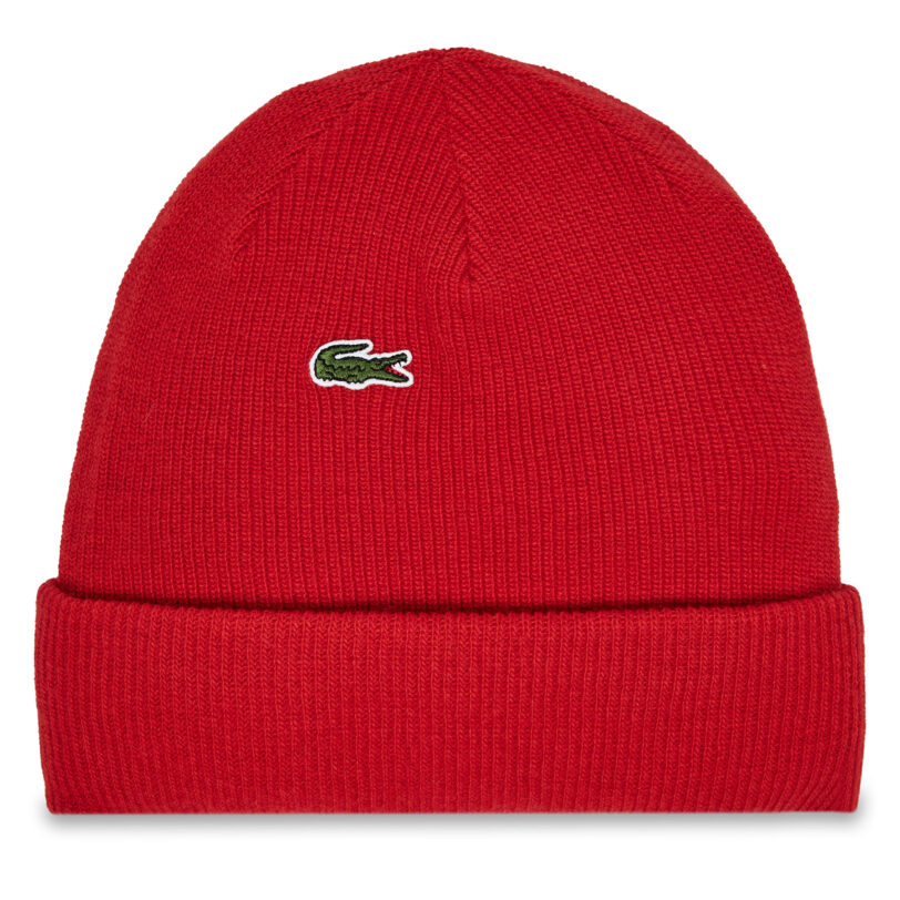 Шапка Lacoste RB0003 Червен цвят на ниска цена