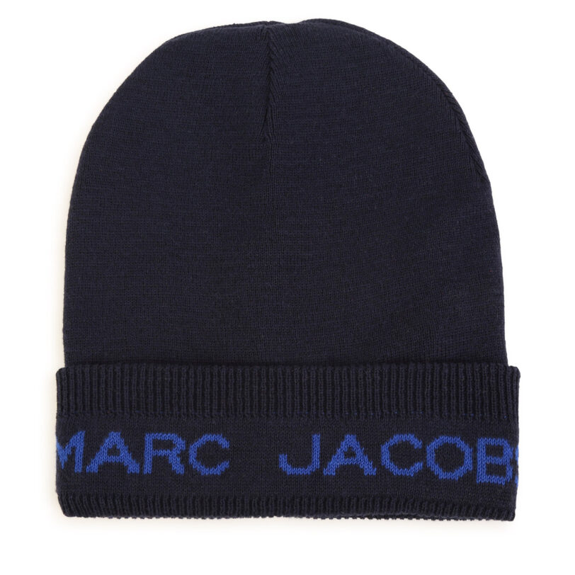 Шапка Marc Jacobs W51003 Тъмносин цвят на ниска цена